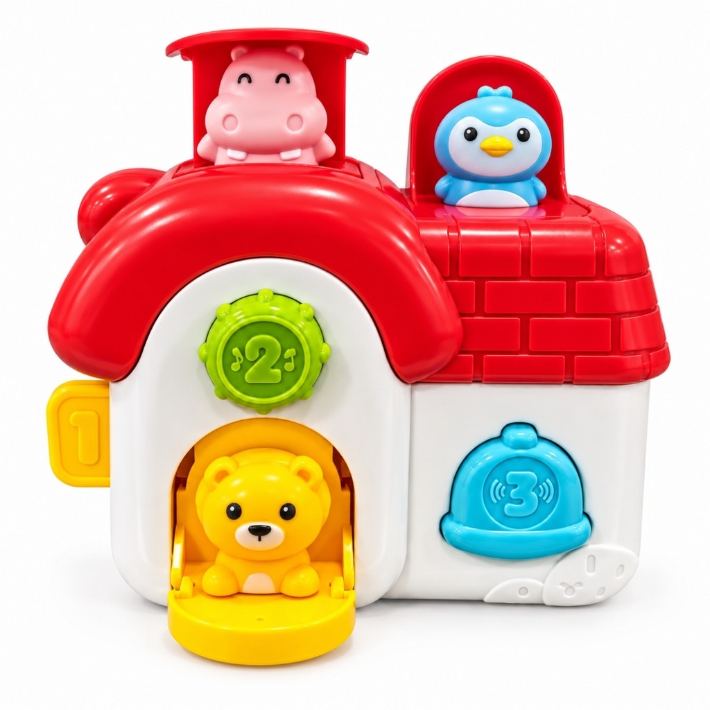 Brinquedo Casinha Esconde Esconde Infantil com Animaizinhos Interativos Educativo Para Bebês - Castela — imagem 2 de 2