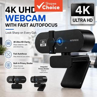 Webcam 4K Para PC E Laptop , Câmera De Vídeo Transparente Com Microfone , Foco Automático PDAF Rápido , Correção Automát