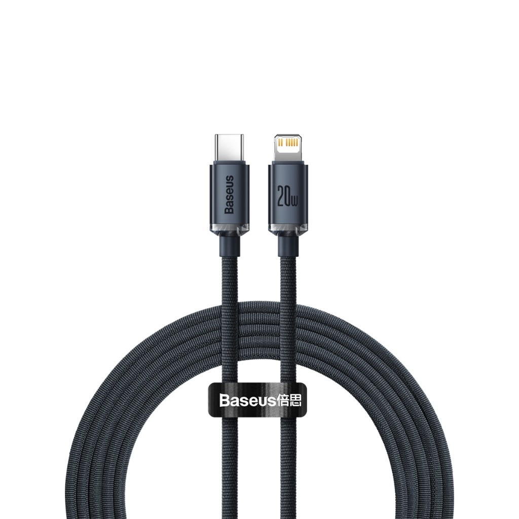 Baseus Cabo Turbo p Apple iPhone 20w Tipo-c / Lightning 2m Nylon Trançado Ultra Resistente Reforçado