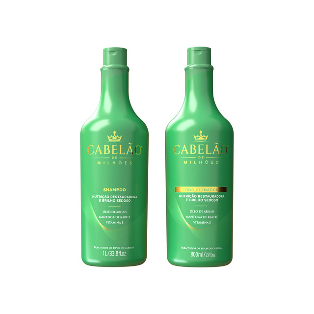 Cabelão de Milhões Kit Nutrição Shampoo 1L e Condicionador 800ml