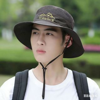 Chapéu de sol masculino ao ar livre verão protetor solar viagem lazer coreano balde chapéu montanhismo pesca chapéu de s