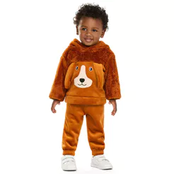 Conjunto Bebê Menino Peluciado Cachorro Elian Marrom