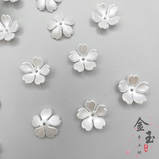 Amor coração flor de cinco pétalas pétala artesanal ABS imitação pérola perolada flor de cinco pétalas 15*15mm buquê de 