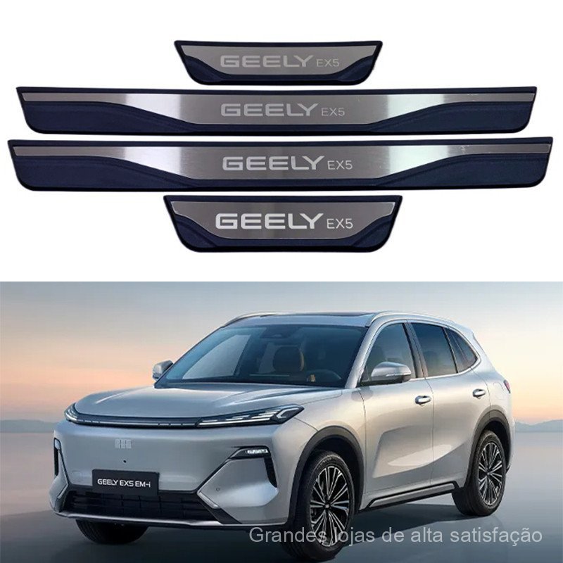 Faixa de Proteção para Soleira de Porta de Carro para Geely EX5 EM-i EV 2025 2026, Acessórios de Placas Protetoras de So