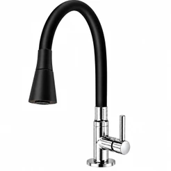 Torneira Gourmet Cano Flexível 2 Jatos - Preta