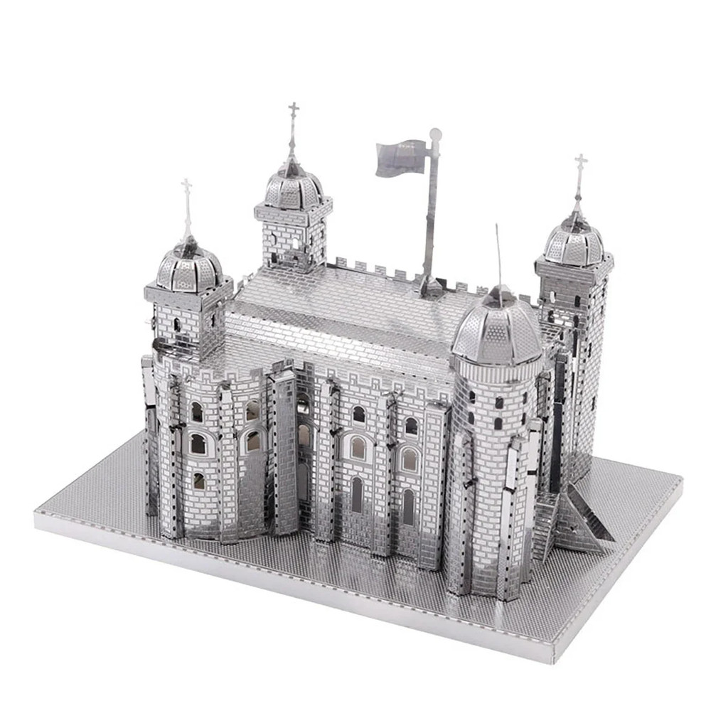 Quebra-Cabeça 3D em Metal – Torre de Londres ou Jardim de Suzhou, Cortado a Laser para Crianças e Adultos