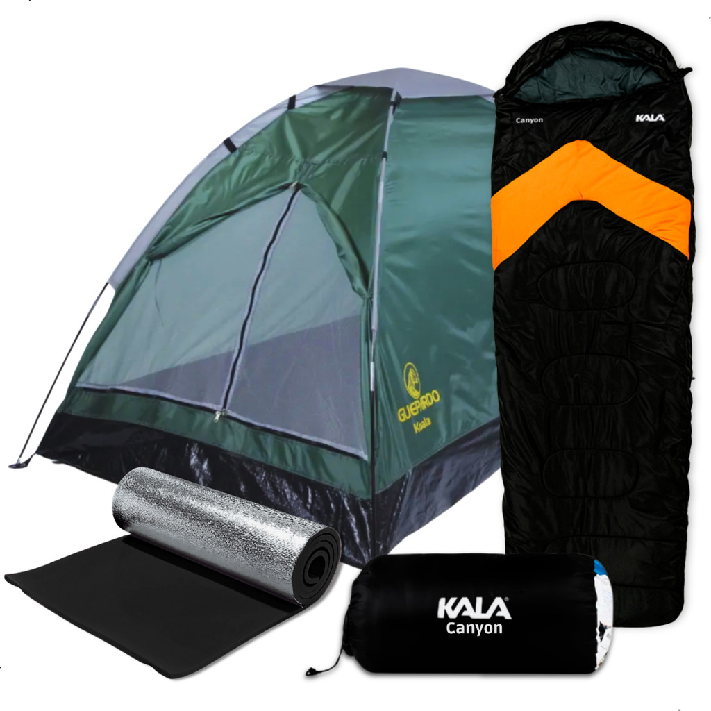 Barraca 2 Pessoas Com Saco Dormir Isolante Termico Camping Legendarios Trilha