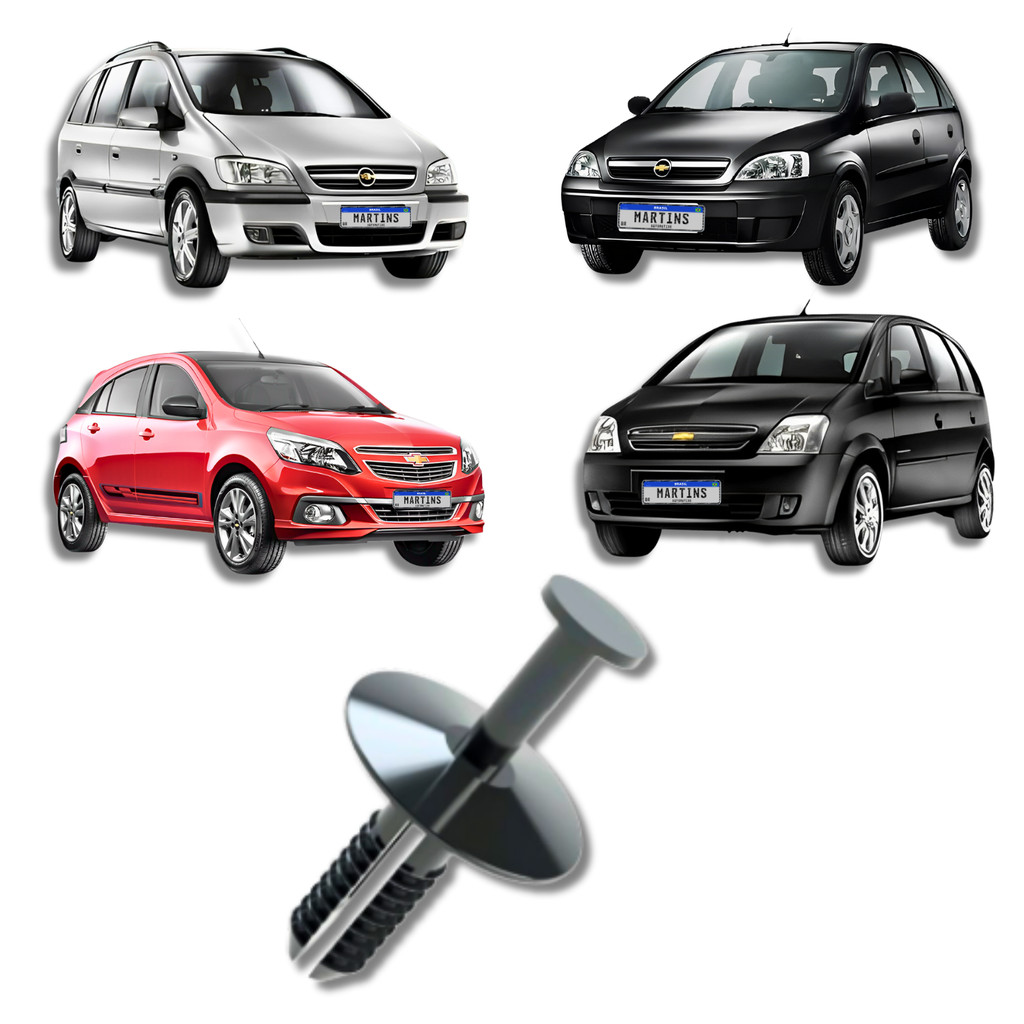 Kit de 30 Grampo Presilha do Parachoque Dianteiro Astra Celta Corsa Meriva Montana Vectra Zafira  (preto) em Oferta na Shopee