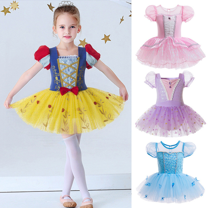Vestido de Dança para Meninas Saia de Tule Conjunto de Duas Peças Fantasia de Prática de Balé Fantasia de Classificação