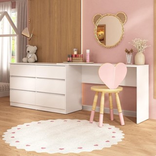 Penteadeira Infantil 231,5cm com 6 Gavetas Flex Multimóveis MP4403 em Oferta na Shopee