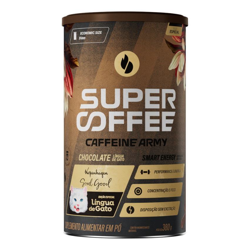 SUPERCOFFEE 3.0 380G LINGUA DE GATO - CAFFEINE ARMY