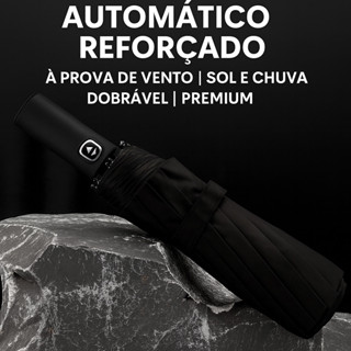 Guarda-Chuvas Automático Reforçado | A Prova De Vento | Sol E Chuva | Dobrável Premium 12 Varetas em Oferta na Shopee
