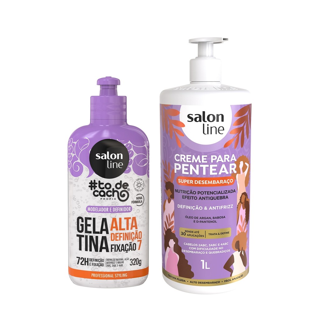 Kit Super Desembaraço e Alta Definição Salon Line em Oferta na Shopee