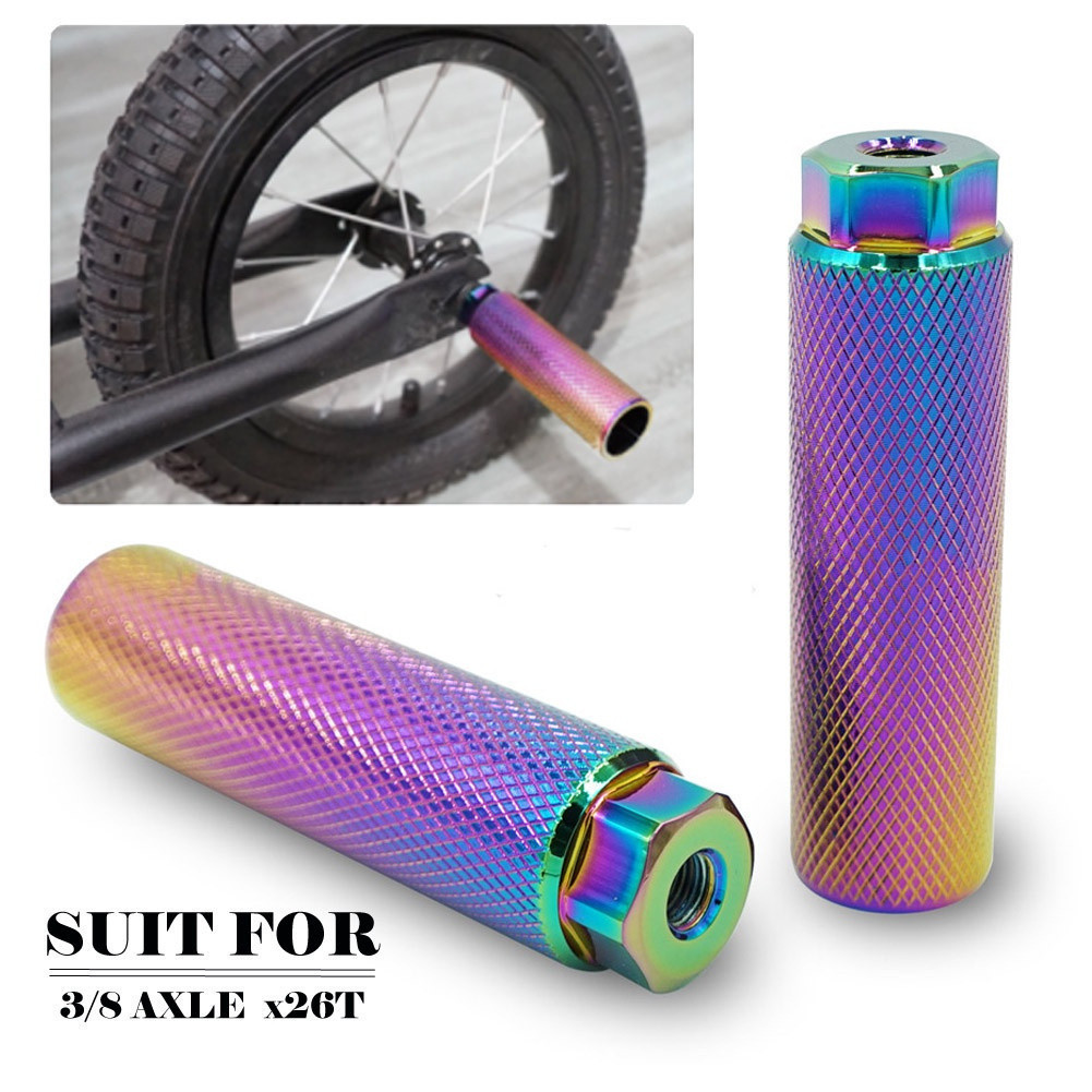 2pcs/set Para MTB BMX Bike Alloy Foot Stunt Peg 3/8'Eixo De Apoio Os Pés-Pega Cilíndrica