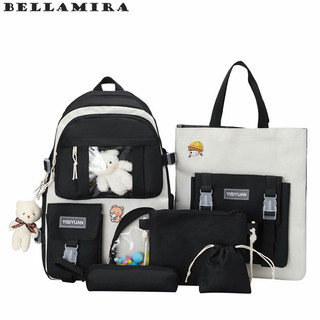 KIT Mochila Escolar Multifuncional Escolar Grande Capacidade De Bolsa De Mão Tecido De Ny…