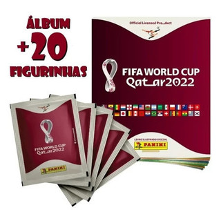 Álbum Da Copa Do Mundo 2022 Do Qatar Capa Mole + 20 Figurinhas Avulsas