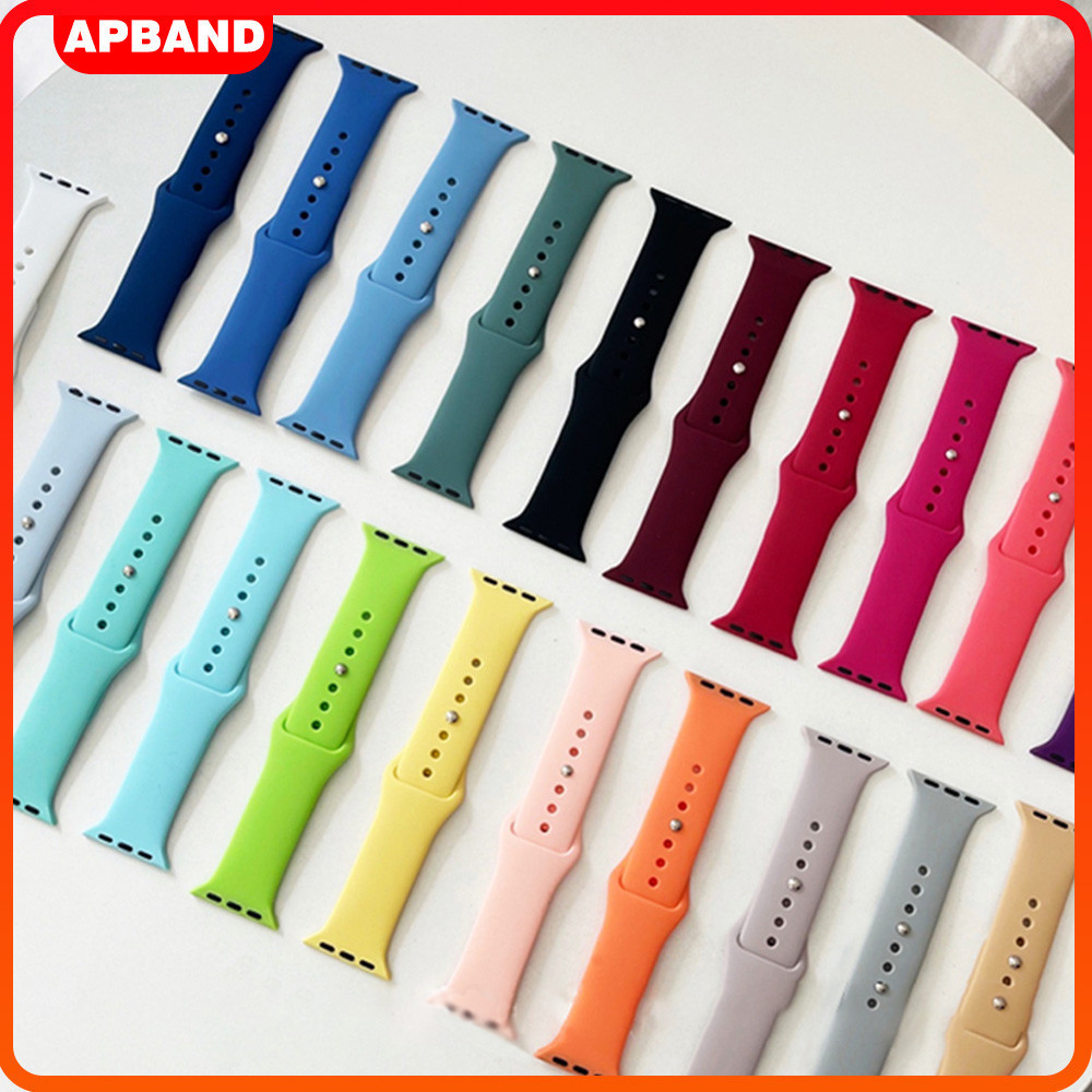 Pulseira De Silicone Para Relógio Smartwatch Apple Watch Series 11 10 9 8 7 IWatch SE Ultra 3 2 49 46 42 45 44 41 40mm em Oferta na Shopee