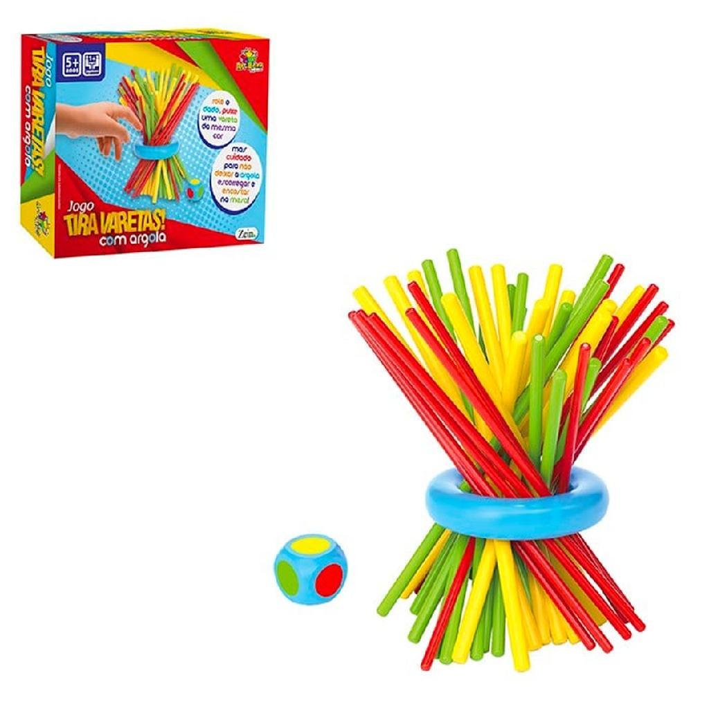 Pega Varetas Com Argola Palito Brinquedo Pedagógico Equilíbrio