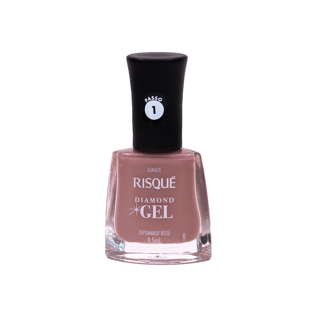 Esmalte Risqué Diamond Gel Espumante Rosé em Oferta na Shopee