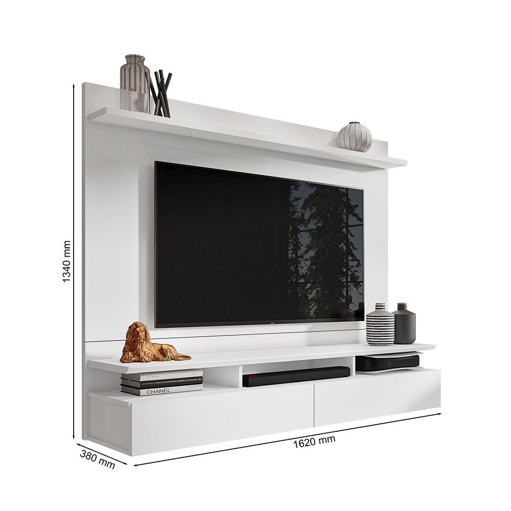 Detalhes do Painel para TV até 55 Polegadas Noruega Branco