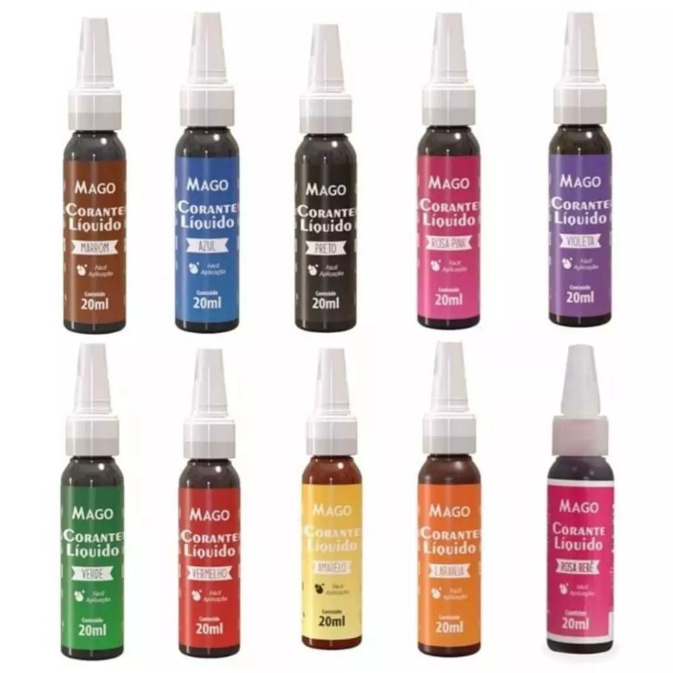 Corante Líquido 20ml Mago Alimentício Bolos e Doces em Oferta na Shopee