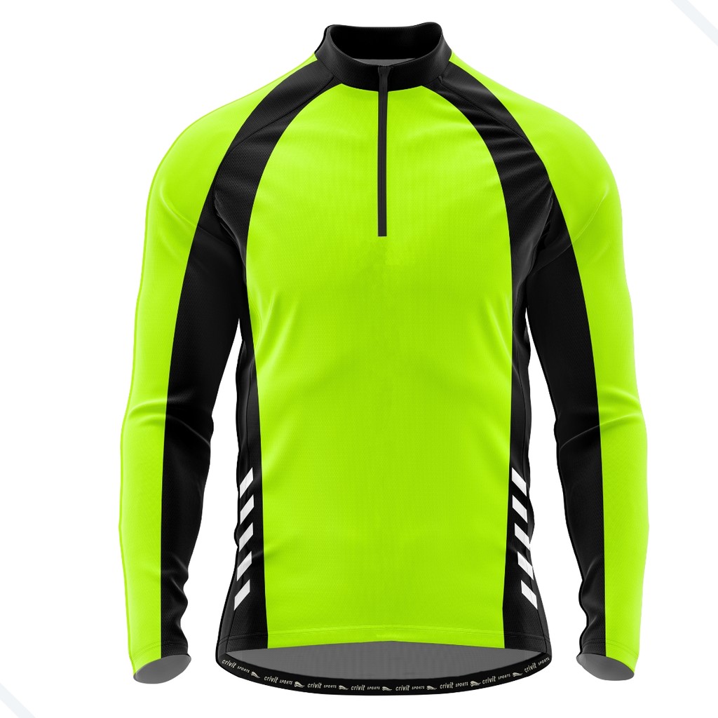 Jaqueta Térmica Ciclismo Corta Vento Verde Unisex Com Bolsos Uv