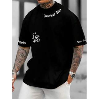 Camiseta LA America Tour Manfinity Wise Estampa Los Angeles Algodão Lançamento em Oferta na Shopee