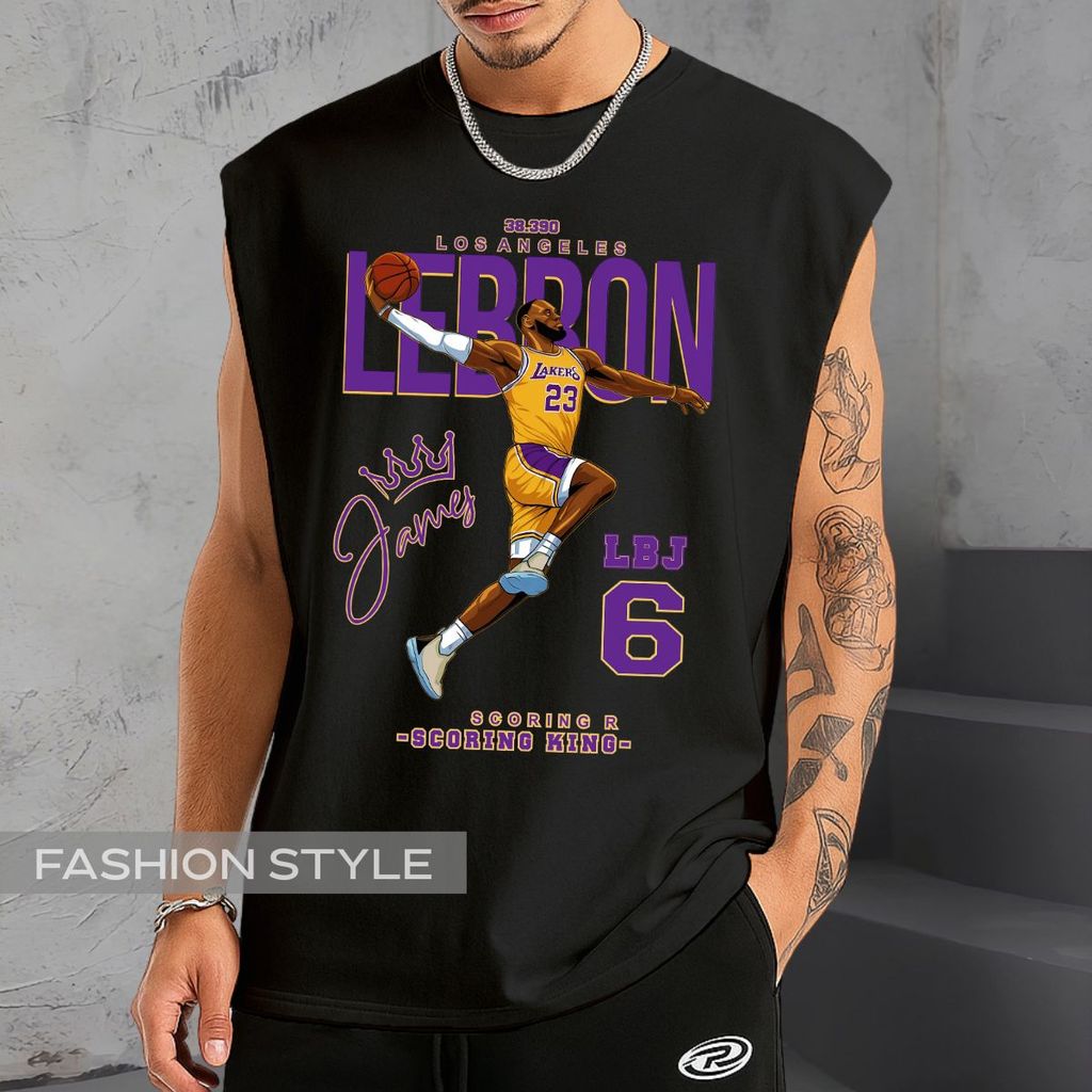 Regata Oversized Jogador Basquete Tumblr Treino Los Angeles LK Longline Regata Machão Blusa Cavada
