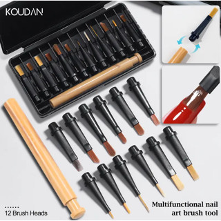 Ferramentas De Manicure Unhas Multifuncional 12 Pçs Linha De Pintura Halation Escovas Unha Polonês Substituição Escova C em Oferta na Shopee