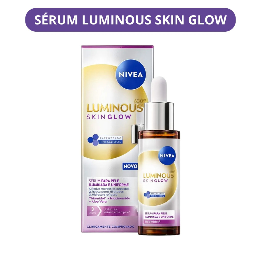 Sérum Facial NIVEA Luminous 630 skin Glow 30ml em Oferta na Shopee