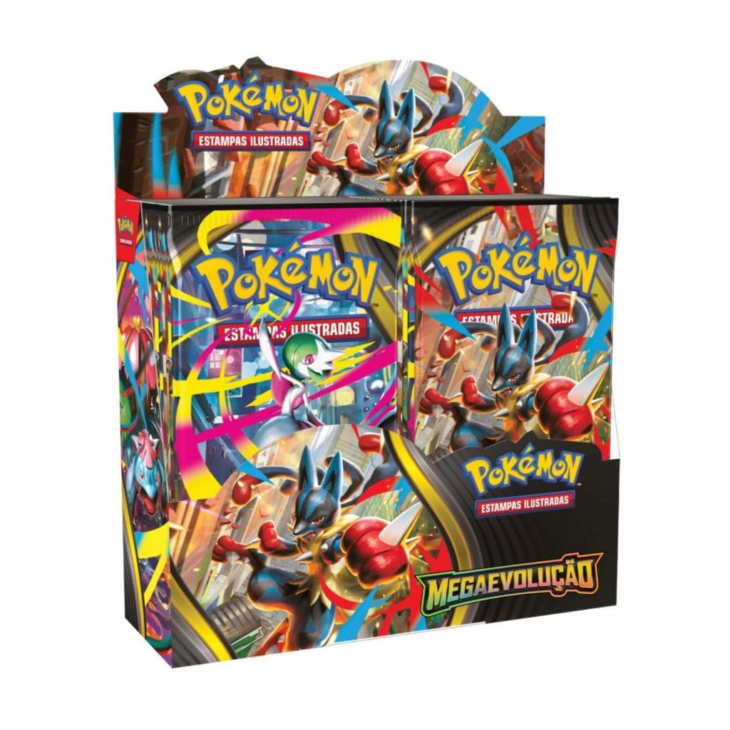Pokemon Booster Box Megaevolução TCG (Caixa c/ 36 pacotes) Copag - 35652 Pokemon Booster Box Megaevolução TCG (Caixa c/ 36 pacotes) Copag - 35652