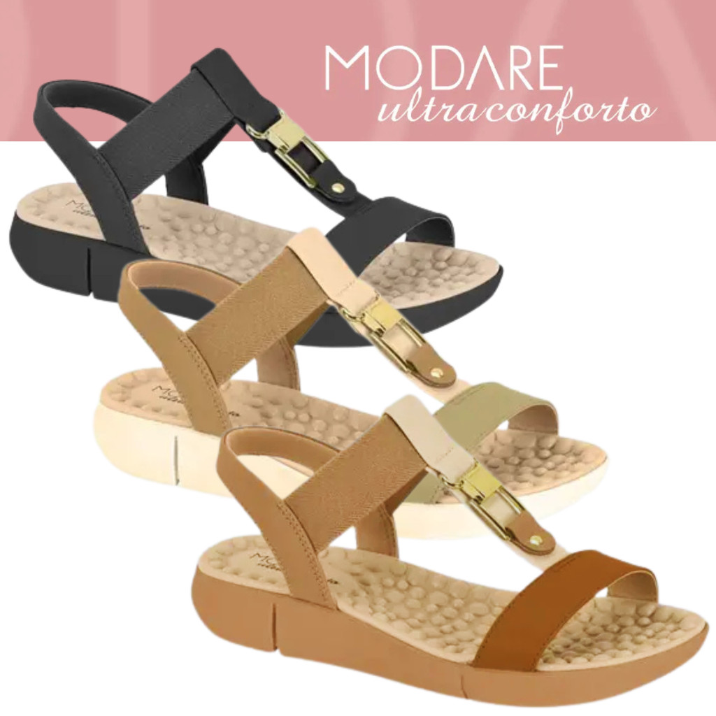 SANDALIA FEMININA MODARE CONFORTAVEL ORTOPEDICA  7142.139