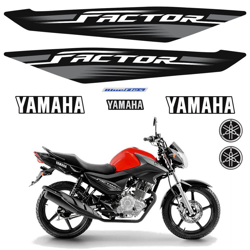 Adesivos P/ Yamaha Factor 125 2019/22 Moto Vermelha ou Preta em Oferta na Shopee