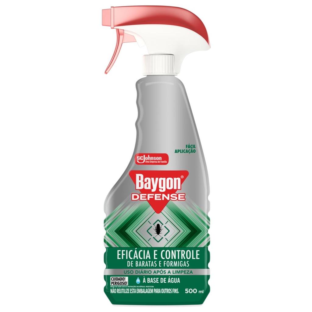 Inseticida Baygon Defense Mata Baratas e Formigas à Base de Água 500ml Borrifador em Oferta na Shopee