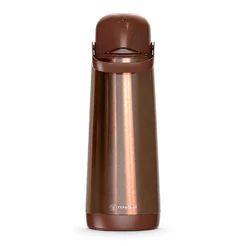 Garrafa de Café em Inox Marrom Café da Tarde Termolar 1,8 Litro para Bebida Quente Água Chá Café