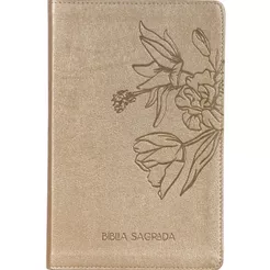Bíblia Sagrada The Purpose Book | A21 | Capa Couro Soft Bege Flores