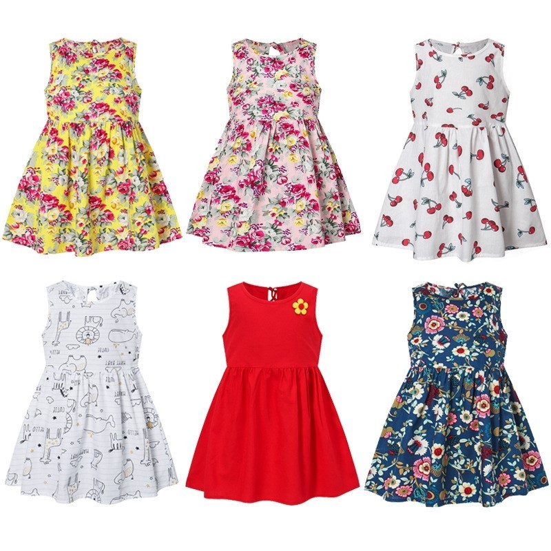Vestido De Verão Para Crianças , Meninas , Bebês Roupas Infantis , Branco