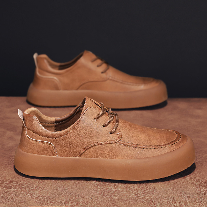 2026 primavera novo estilo sapatos masculinos estilo britânico sapatos da moda sapatos casuais de couro masculino macacã