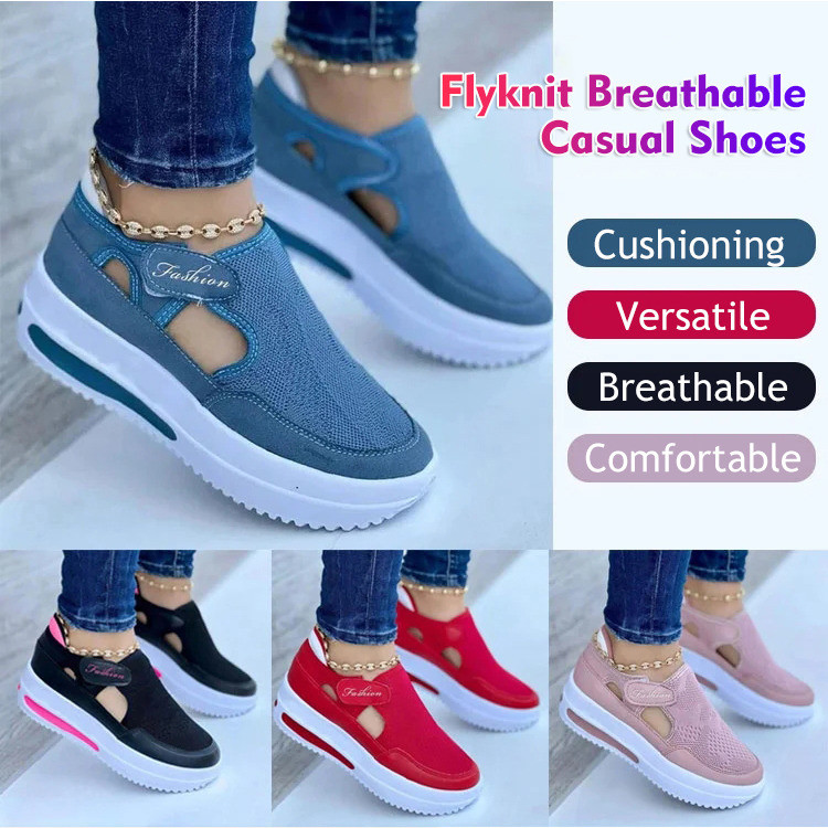 [Estilo Versátil] verão sapatos femininos com tecido respirável preto para dança/Sapatos Casuais/Sapatos Femininos