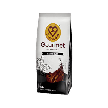 3 Corações Dark Roast Gourmet Café Torrado e Moído