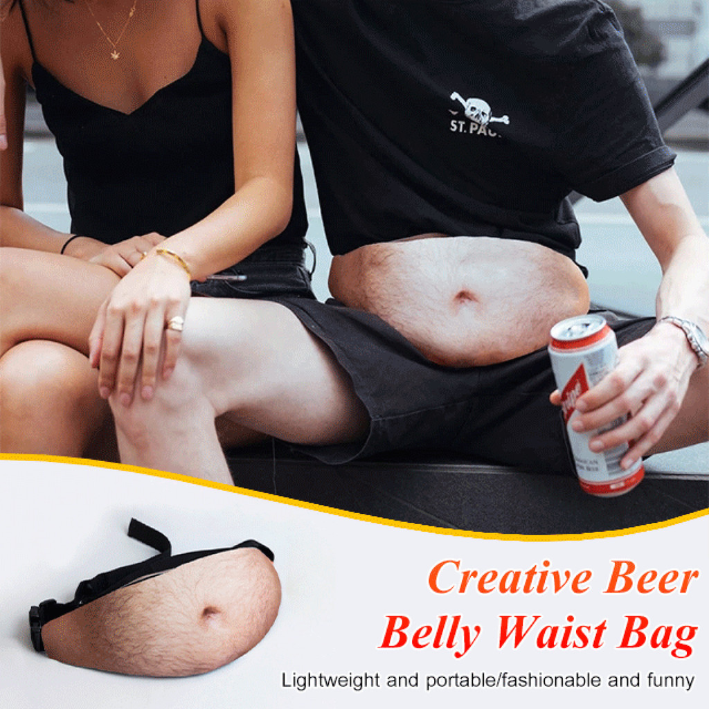 【Divertido/Útil】Saco De Cintura Esportiva Ao Ar Livre/Cinturão Criativo/Barriga De Cerveja