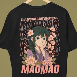 Camiseta Feminina Estampa Personagem Anime Maomao Apothecary Diaries Linda Confortável Estilosa Moda Feminina Casual