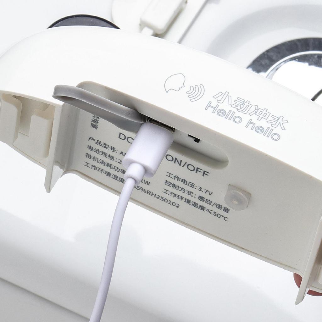 [mcpdwt] Kit De Descarga Automática Para Banheiro Ativado Por Voz , Carregamento Profissional Branco Tipo C