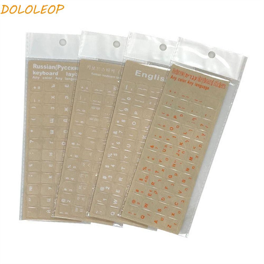DOLOLEOP Adesivos Para Teclado Acessórios Laptop Filme Russo Inglês Coreano Proteção Contra Poeira Capa De Computador