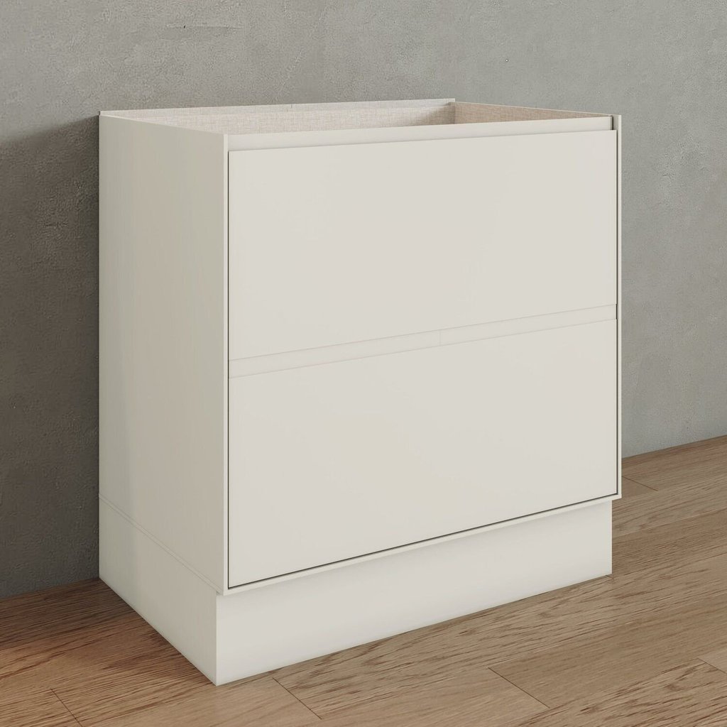 Balcão 2 Gavetas 80cm 100% MDF Fineze Bege/Areia HP Areia HP