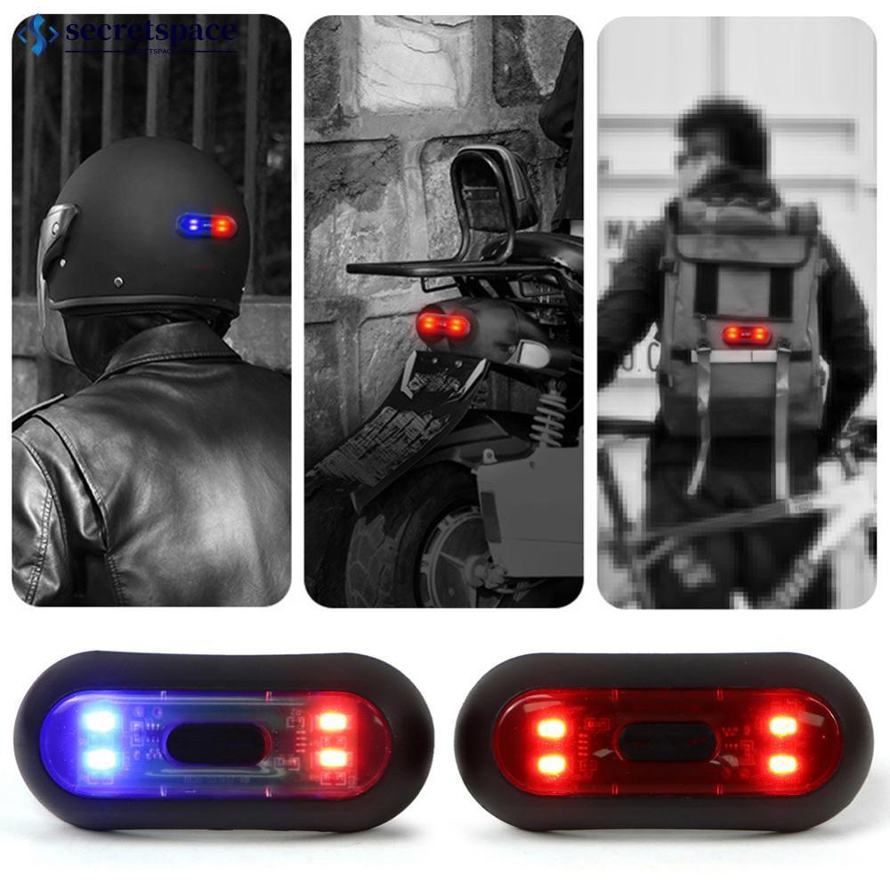 SECRETSPACE Capacete Da Motocicleta Luz Led Recarregável Segurança Lanterna Traseira Bicicleta Motocicletas Acessórios U
