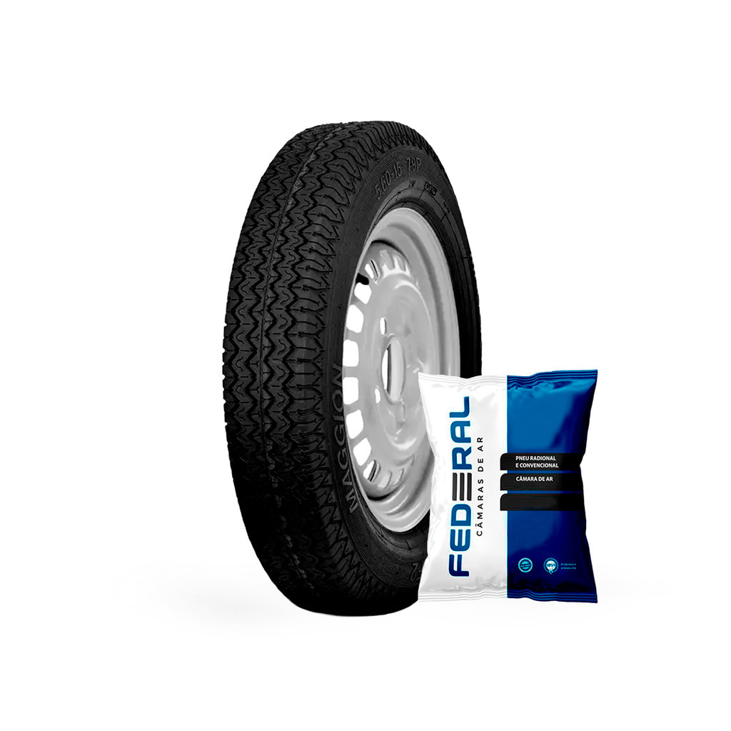 Pneu Fusca Maggion 5.60-15 Falco F2 4 PR + Câmara De Ar