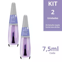 Kit Esmalte Impala Verniz Extra Brilho 7,5ml 2 Unidades