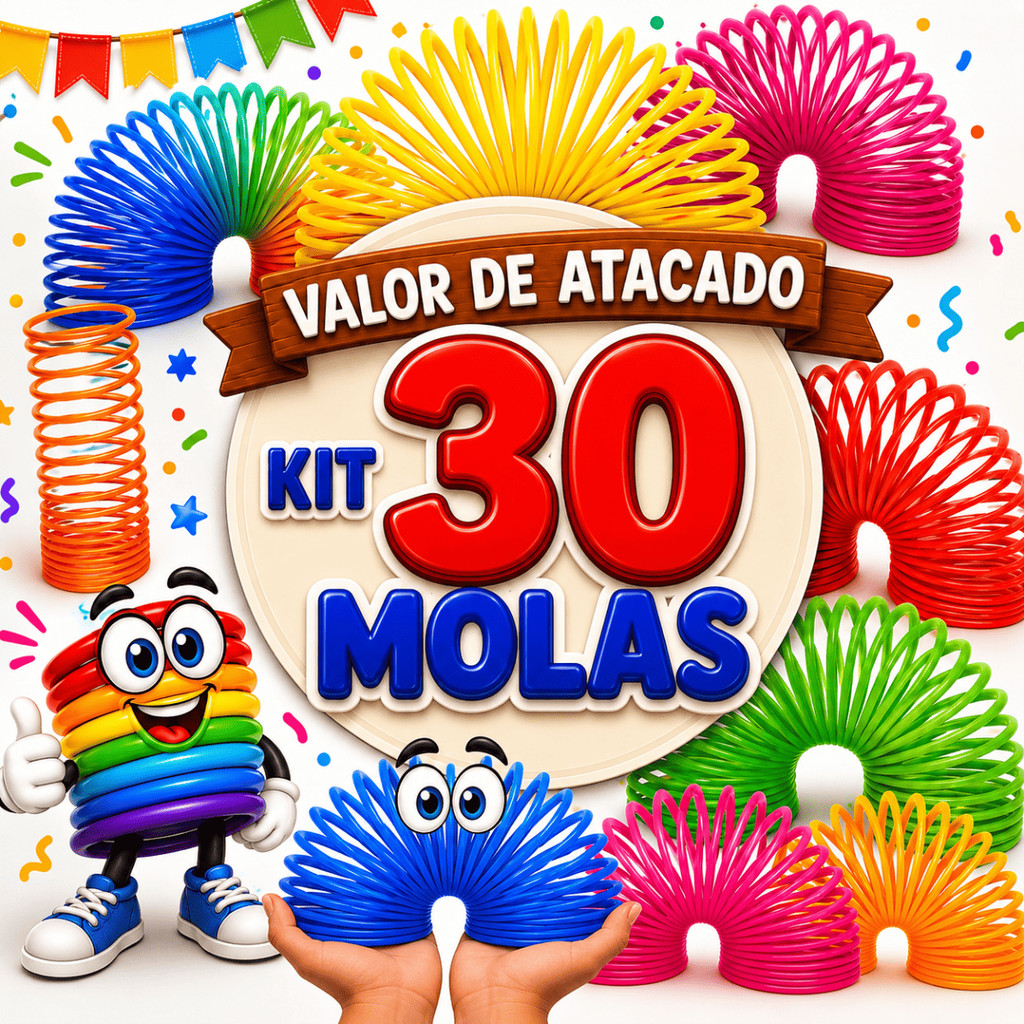 Kit 30 Mola Maluca Grande Brinquedo Prenda Festa Aniversário Lembrancinha Colorida Premium