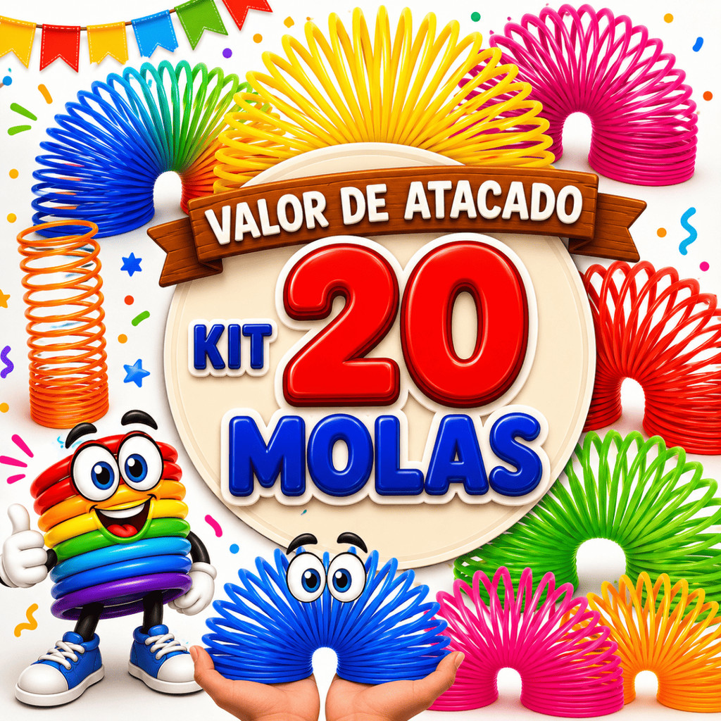 Kit 20 Mola Maluca Grande Brinquedo Prenda Festa Aniversário Lembrancinha Colorida Premium